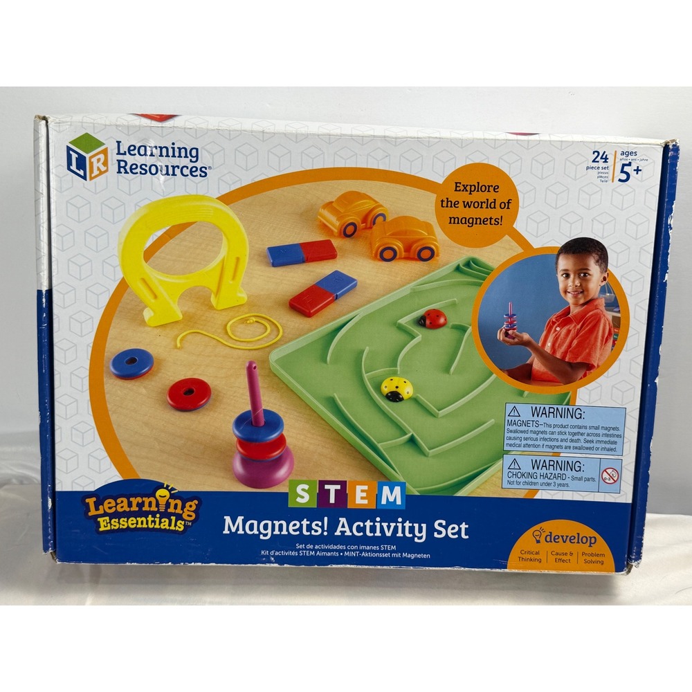 Learning Resources STEM Magnets Activity Set 24 Piece Educational Toy Ages 5+